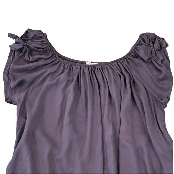 NWT Altar'd State Dark Grey Rayon Off the Shoulder Boho Top - SIZE LARGE - Picture 4 of 9
